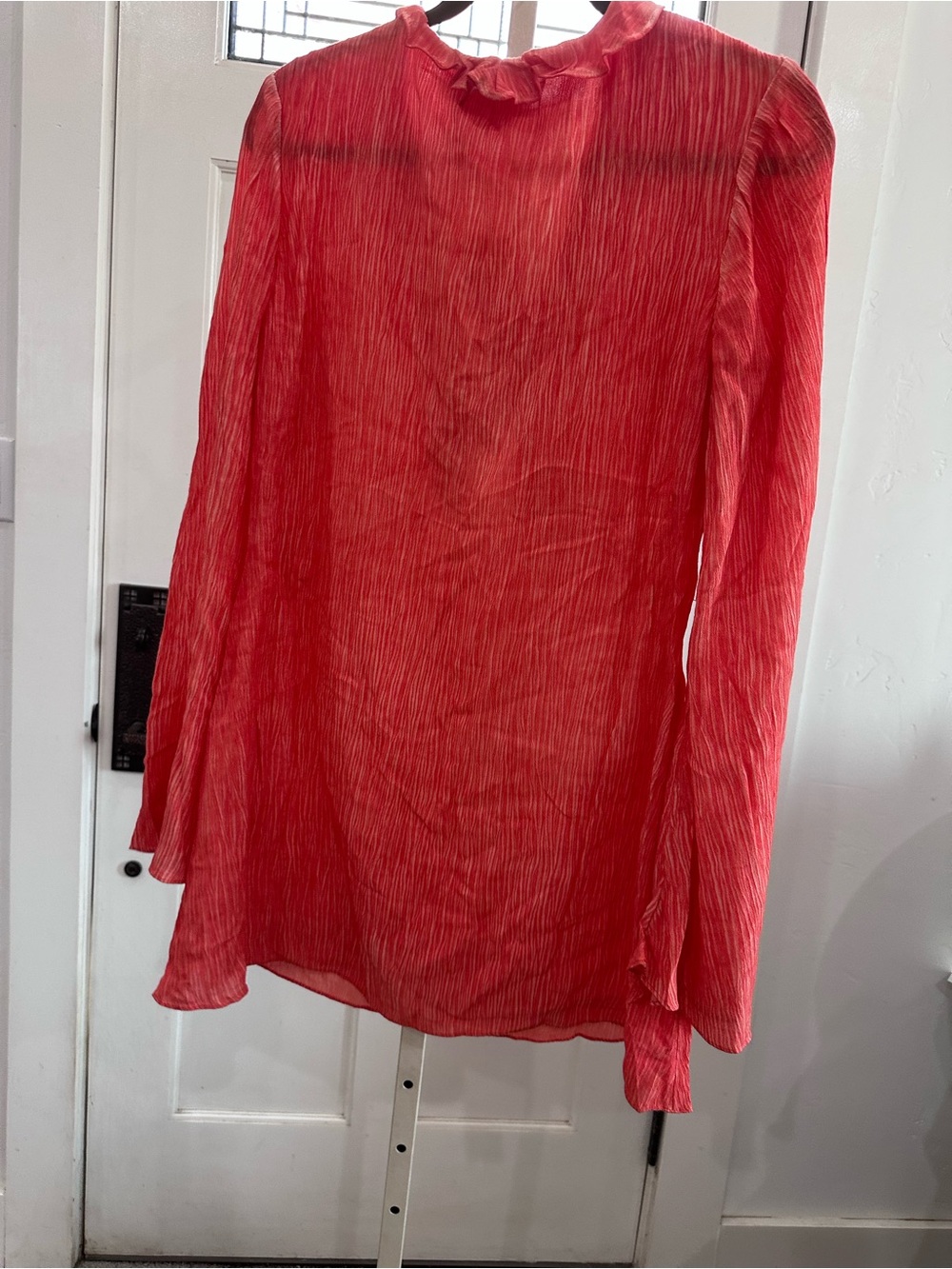 Rococo Sand River Coral Tie-Front Ruffle Dress - Picture 8 of 9